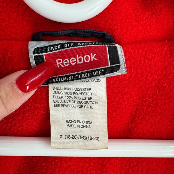 VTG Reebok NHL New York Rangers Embroidered Park Jacket Youth Size XL 18-20 Blue - Picture 10 of 16